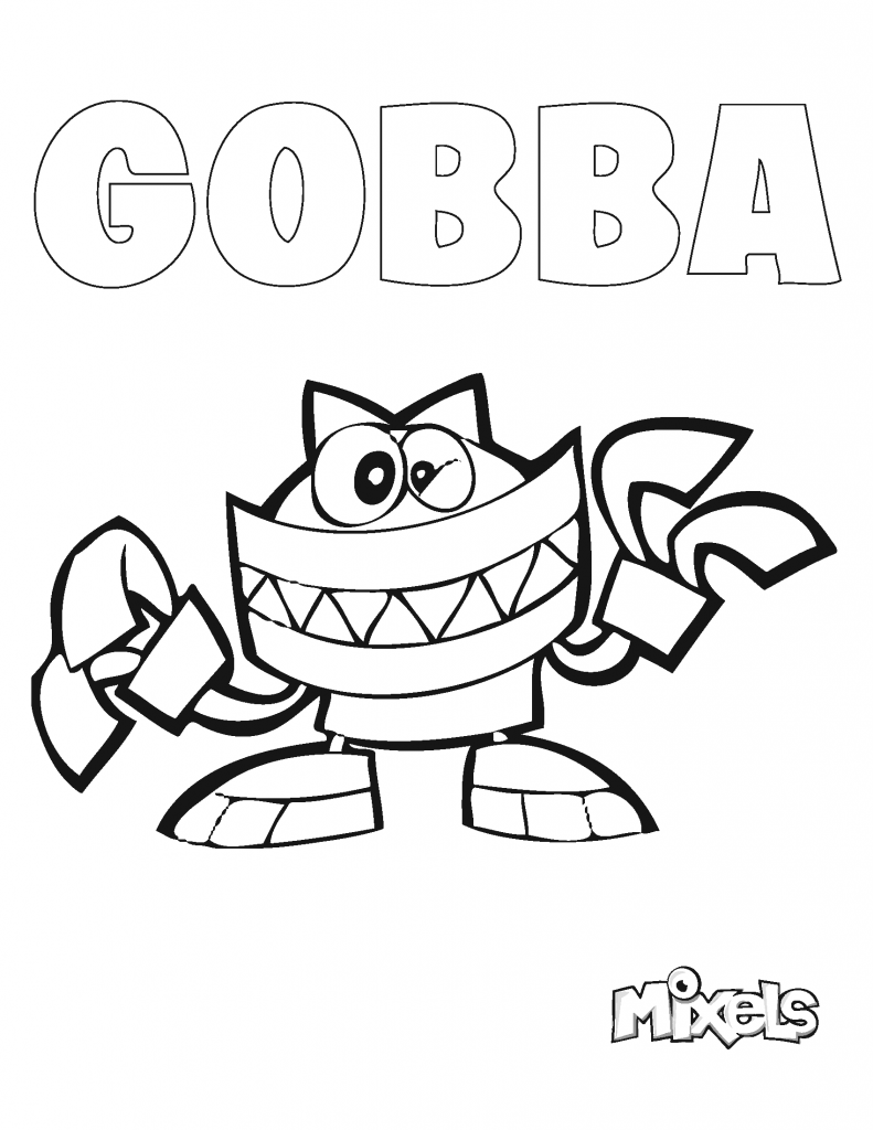 mixel-coloring-page-gobba