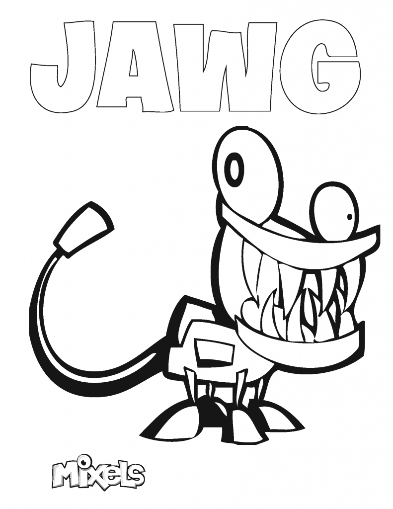 mixel-coloring-page-jawg