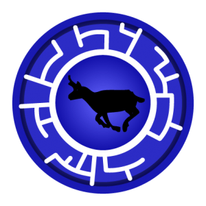 Blue Pronghorn Antelope Creature Power Disc