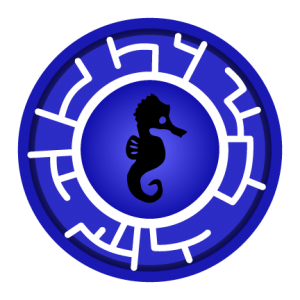 Blue Seahorse Creature Power Disc