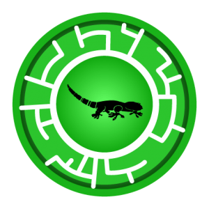 Green Lizard Creature Power Disc