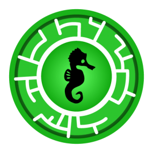 Green Seahorse Creature Power Disc
