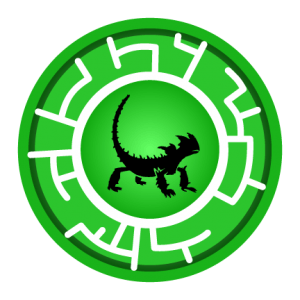 Green Thorny Devil Creature Power Disc