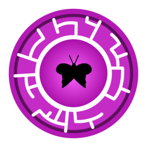 Purple Butterfly Creature Power Disc