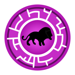 Purple Lion Creature Power Disc