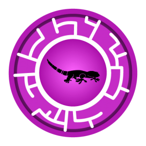 Purple Lizard Creature Power Disc