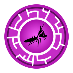 Purple Praying Mantis Creature Power Disc