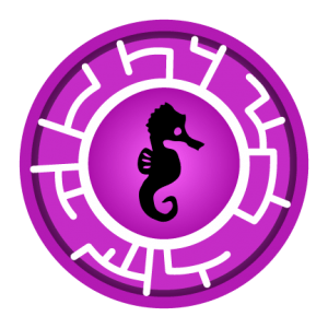 Purple Seahorse Creature Power Disc
