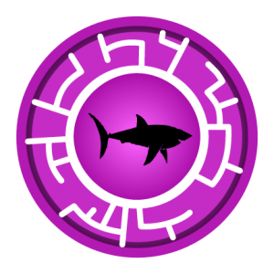 Purple Shark Creature Power Disc