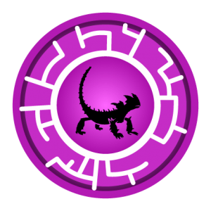 Purple Thorny Devil Creature Power Disc
