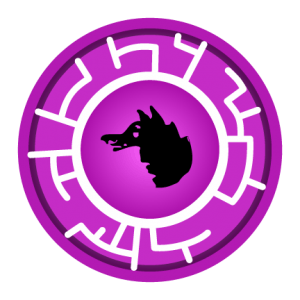 Purple Wolf Creature Power Disc