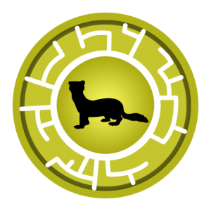 Yellow Black Footed Ferret Creature Power Disc