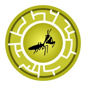 Yellow Praying Mantis Creature Power Disc