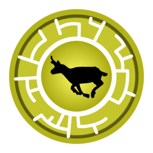 Yellow Pronghorn Antelope Creature Power Disc