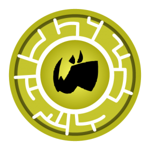 Yellow Rhino Creature Power Disc