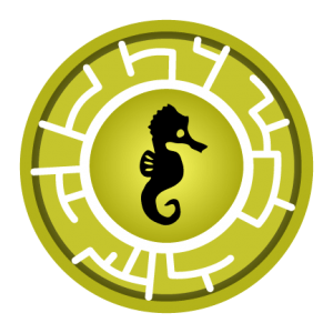 Yellow Seahorse Creature Power Disc